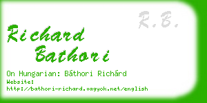 richard bathori business card